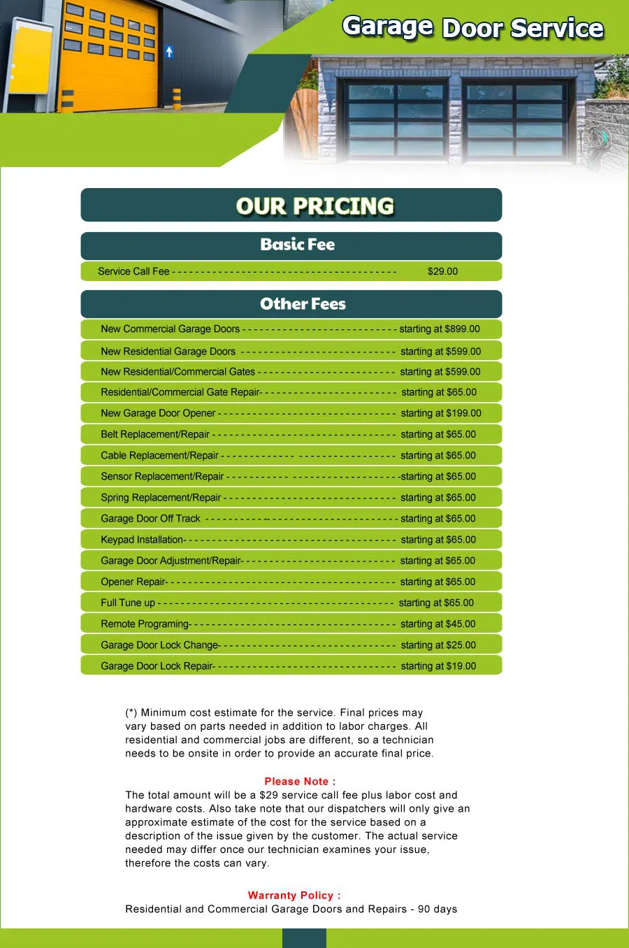 Garage Door 24 Hours Repair Linden, NJ 908-452-6001